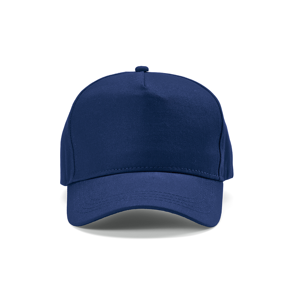 Casquette personnalisable 5 pans coton recyclé 280g Hendrix Bleu marine